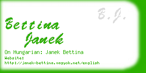 bettina janek business card